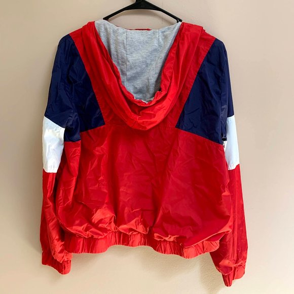 Red, White, and Blue Colorblock Windbreaker - Picture 4 of 4